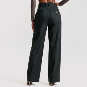 Retro Loose-Fit Minimalist Wide-Leg Trousers