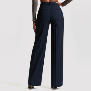 Elegant Women's High-Waisted Wide-Leg Trousers
