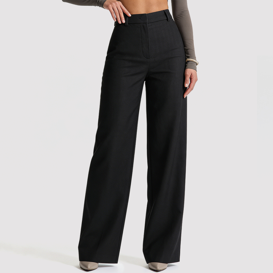 Retro Pleated Loose-Fit Casual Trousers