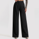 Casual 3D-Pleated Wide-Leg Trousers