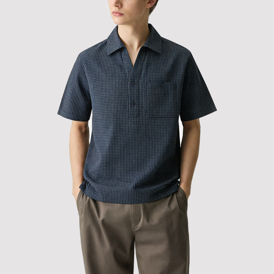 Men's Retro Plaid Cotton Shirt