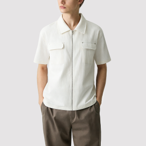 Trendy Pleated-Collar Shirt
