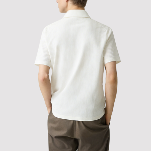 Trendy Pleated-Collar Shirt