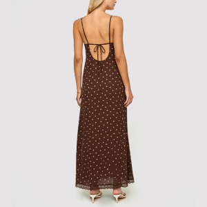 Polka-Dot Spaghetti-Strap Dress