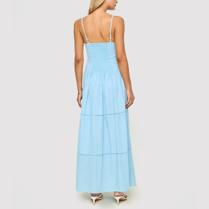 Solid-Color Button-Front Casual Dress