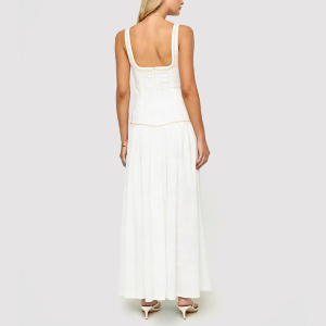 Solid-Color Stylish Women's Spaghetti-Strap Dress