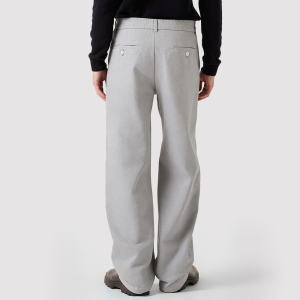 A-Line Pleated Trousers with Five Buttons