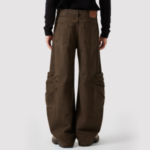 Curved-Panel Patchwork Cargo Pants