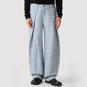 Stylish Loose-Fit Mid-Rise Trousers with Zipper