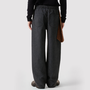 Retro High-Street Structured Straight-Leg Trousers