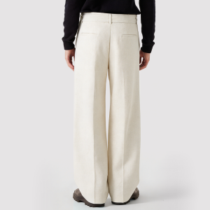 Multi-Pleated Draped Casual Trousers