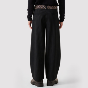 High-end anti-pilling trousers with mid-waist zipper