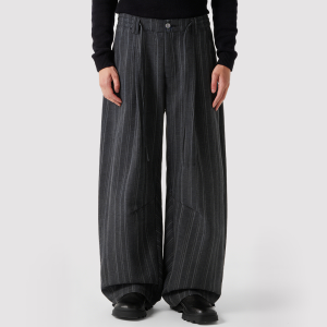 Premium Striped Straight-Leg Trousers