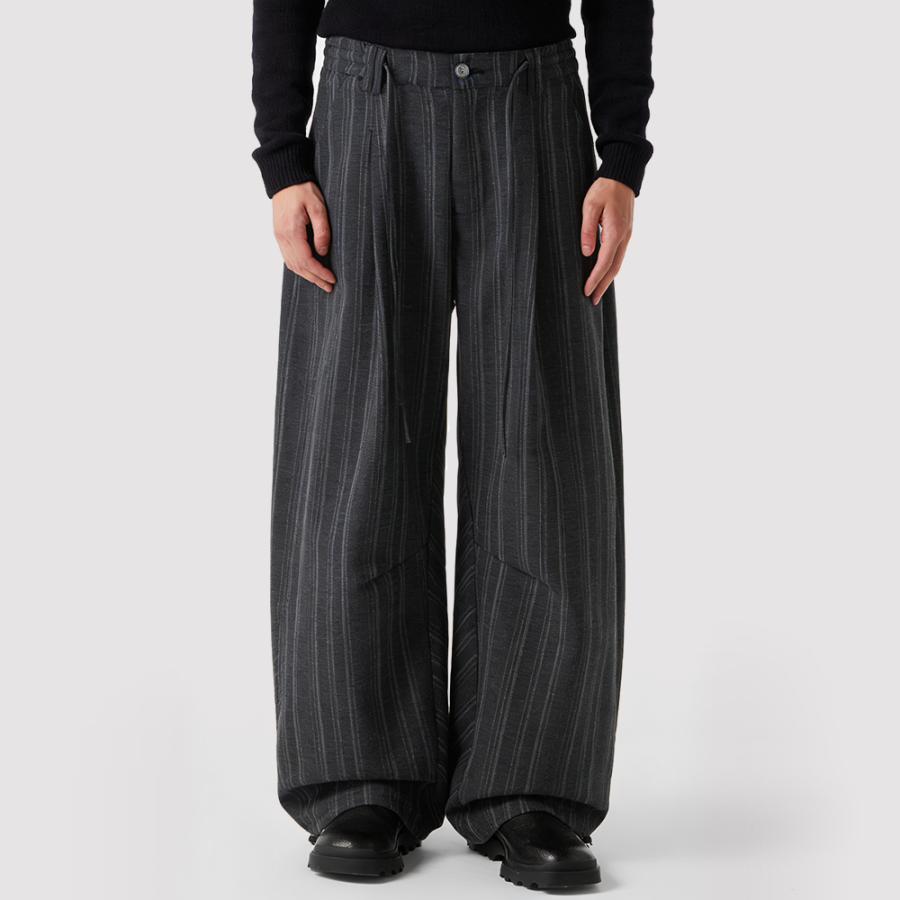 Premium Striped Straight-Leg Trousers
