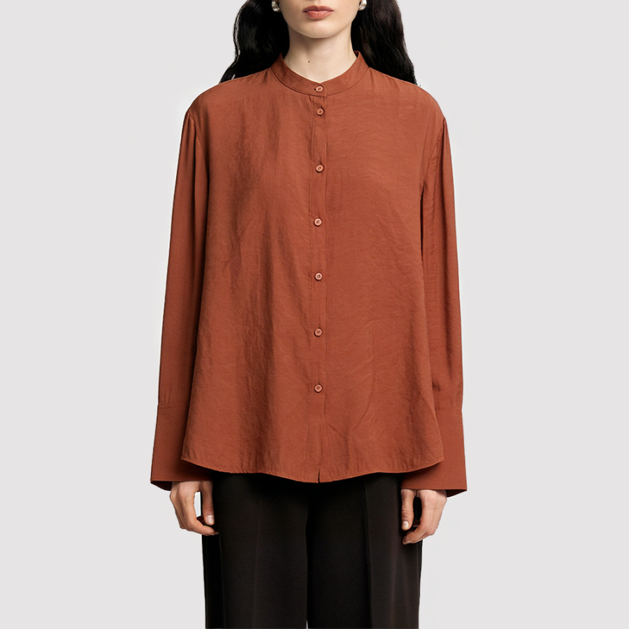 Textured Drapey Collared Shirt