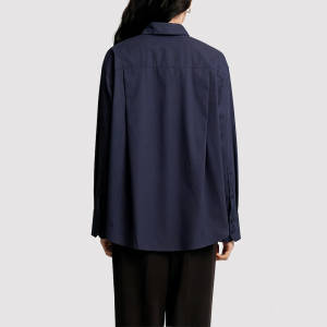 Versatile Long-Sleeve Shirt with Tie Accent