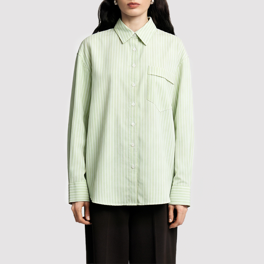 Women's Loose-Fit Striped Shirt