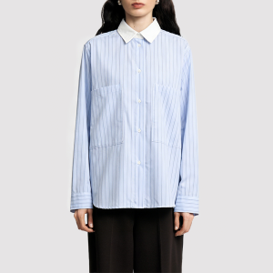 Retro Preppy-Style Long-Sleeve Shirt