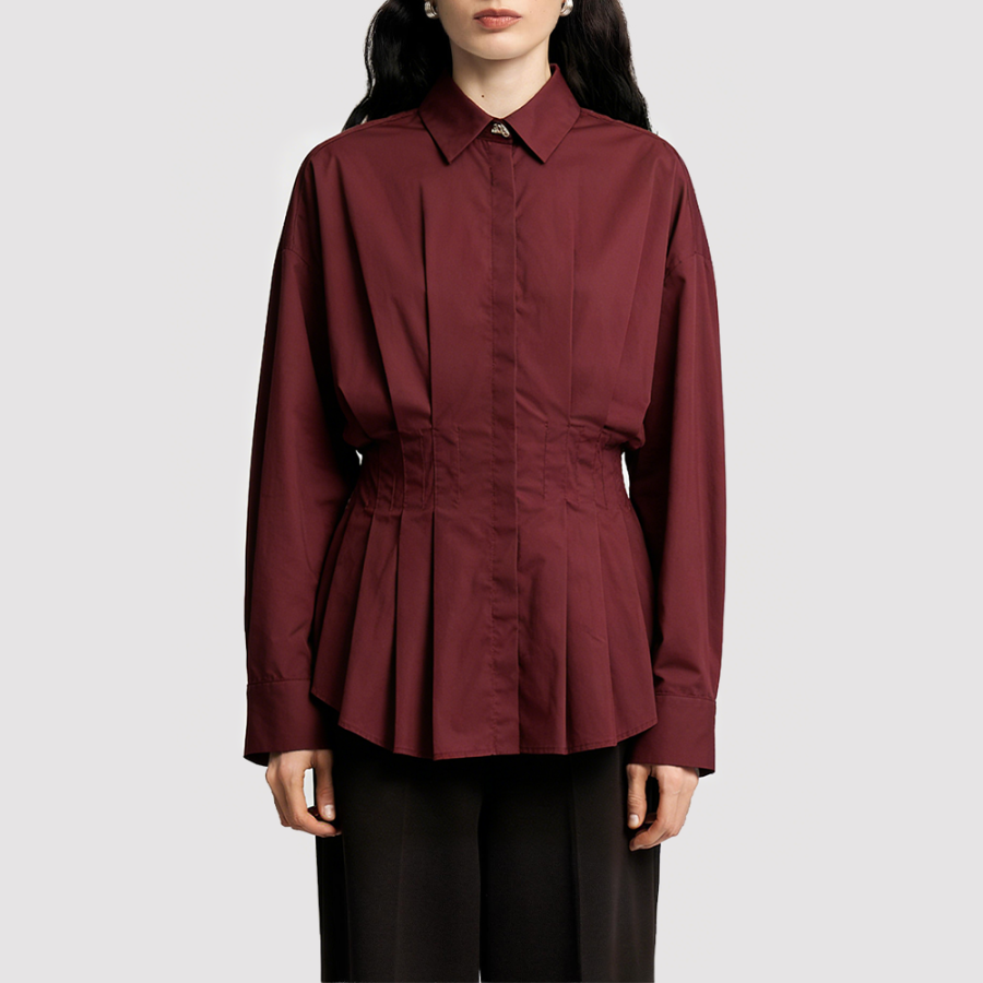 Light Luxury Glossy Long-Sleeve Shirt
